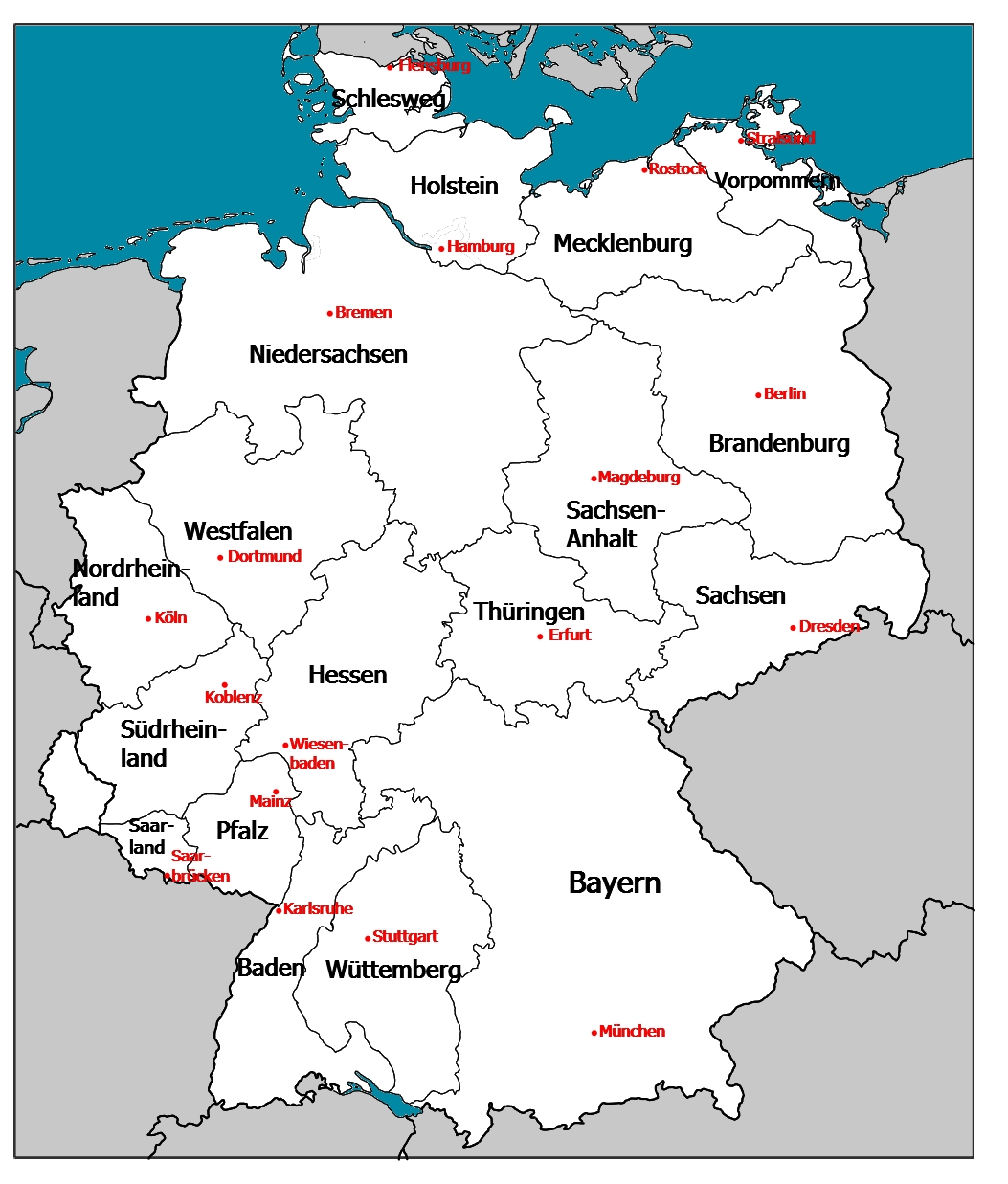 Deutsche Bundesländer mehr an Geographie anpassen? (Schule, Politik Deutsche Bundesländer mehr an Geographie anpassen? (Schule, Politik