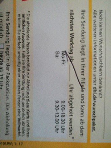 Dhl Wann Kann Ich Die Sendung Abholen Paket Packchen