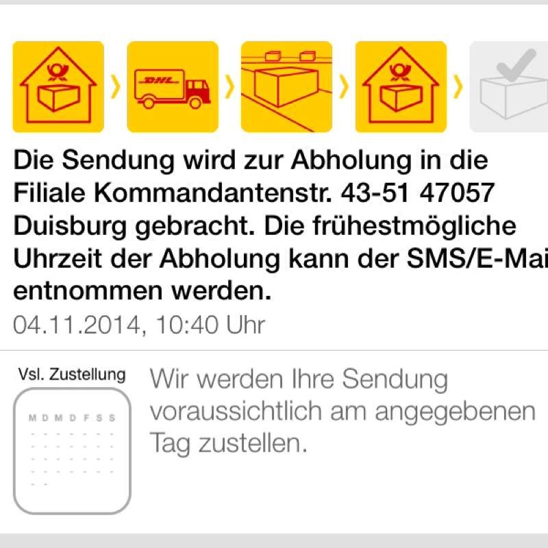 DHL Paket Abholung in Filiale (Versand, Deutsche Post) DHL Paket Abholung in Filiale (Versand, Deutsche Post)