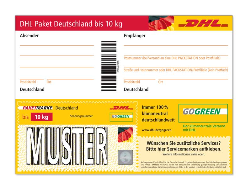 DHL Paket an Postfiliale..wie beschriften? (Post ...