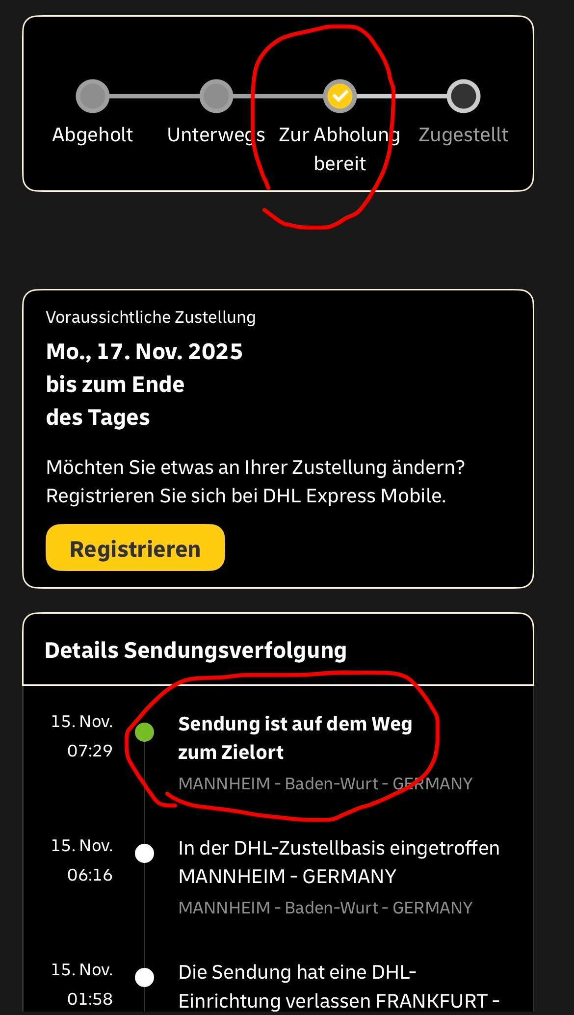 DHL Paket wurde an Packstation zugestellt, aber keine Benachrichtigung ...