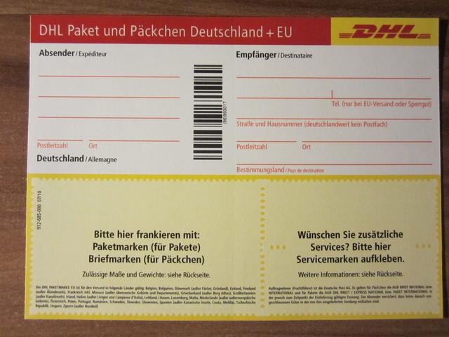 DHL-Paketschein Paketmarke (Post, Paket)