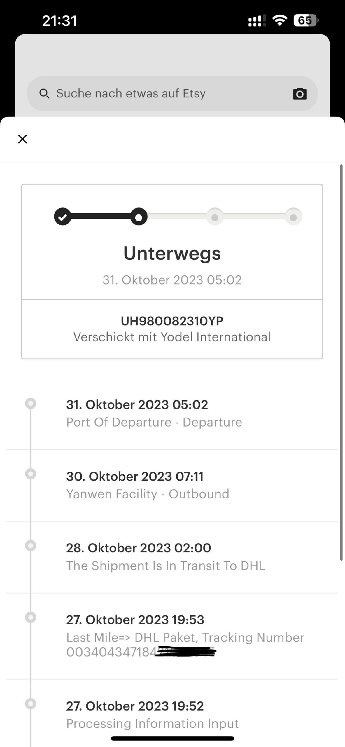 DHL parcel returns (YW)? (Versand, DHL Paket, DHL Versand)