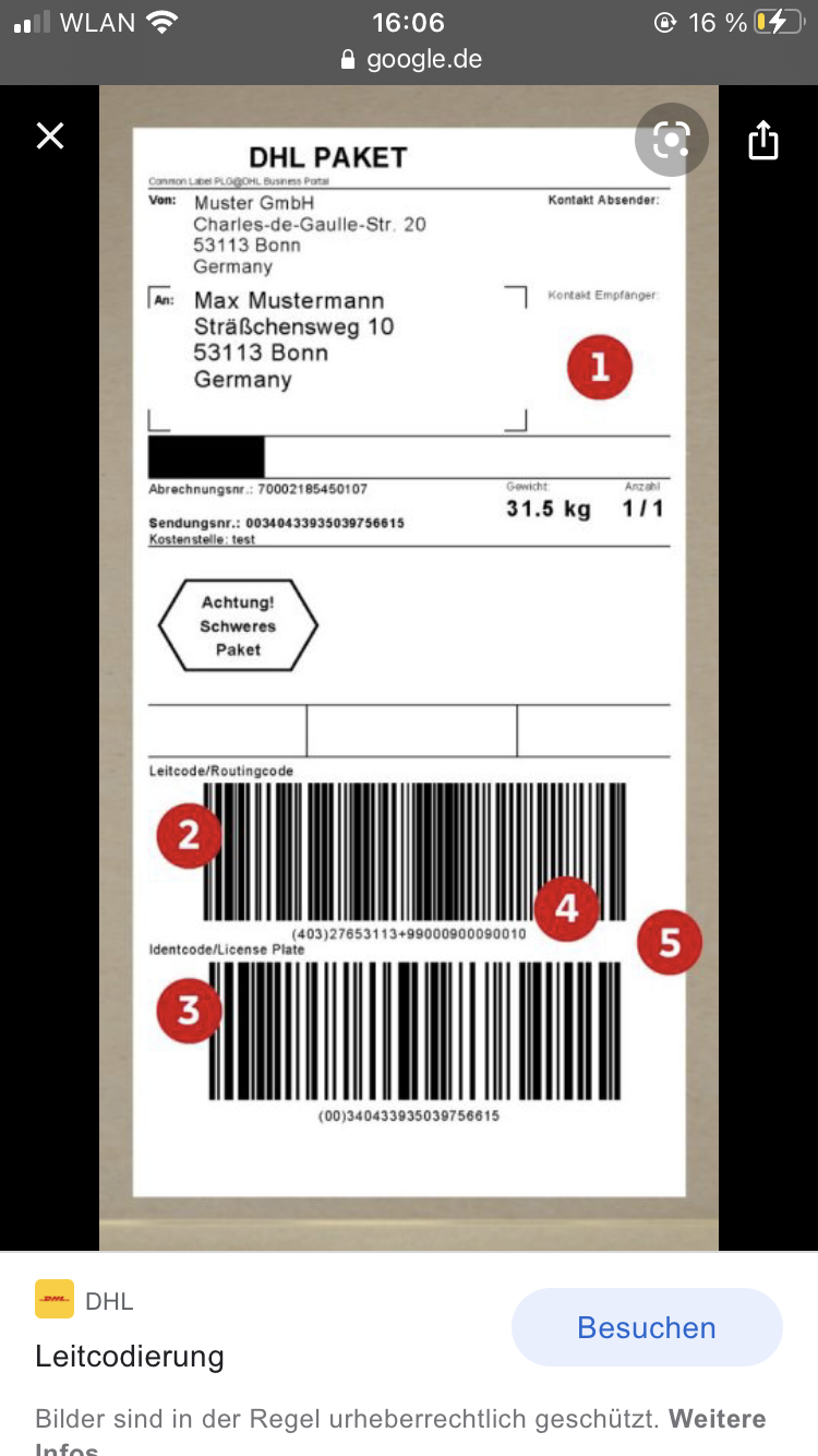 DHL RETOURE OHNE QR CODE? (QR-Code)