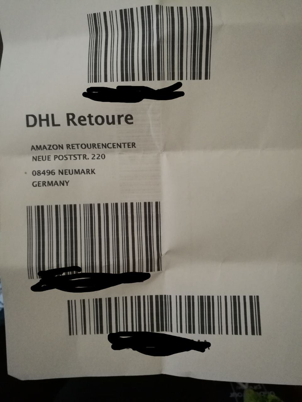 Dhl Retoure Zu Gross Ausgedruckt Geht Es Trotzdem Internet Sport Amazon