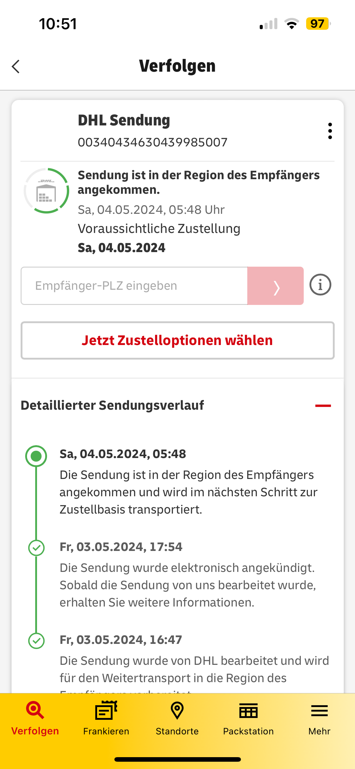 DHL Sendung heute noch? (Versand, Bestellung, Paket)