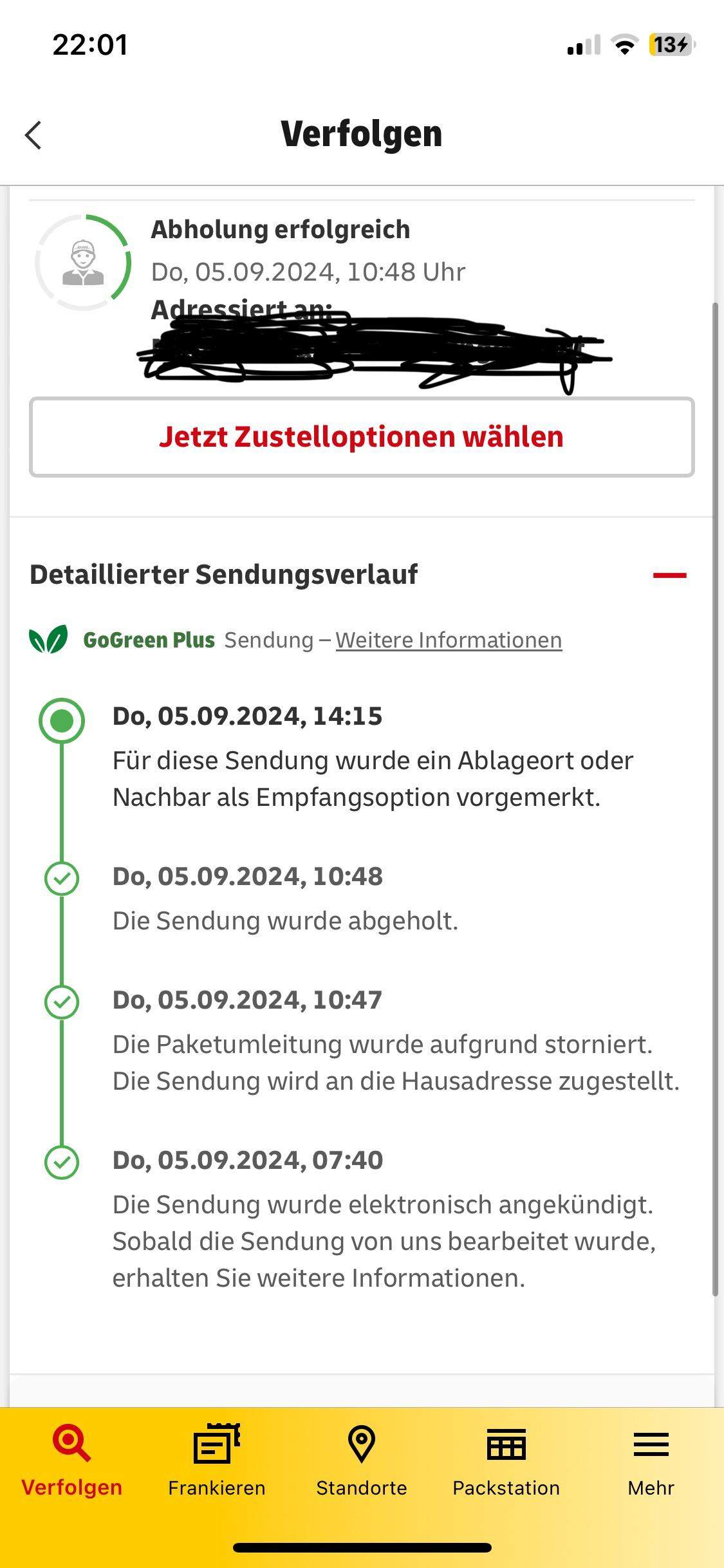 DHL Sendung wurde abgeholt…? (Deutschland, Post, Versand)