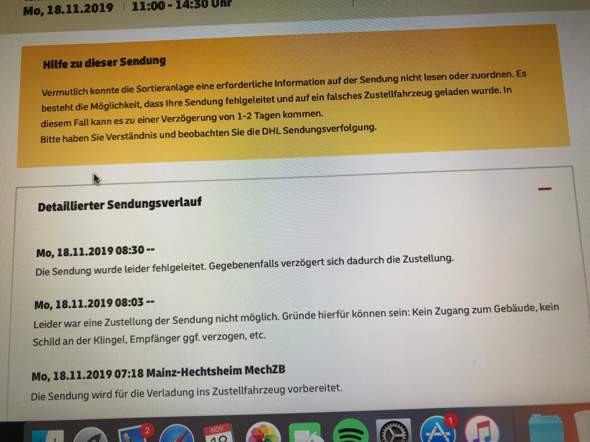 Dhl Sendungsstatus Fehlgeleitet Dhl Paket