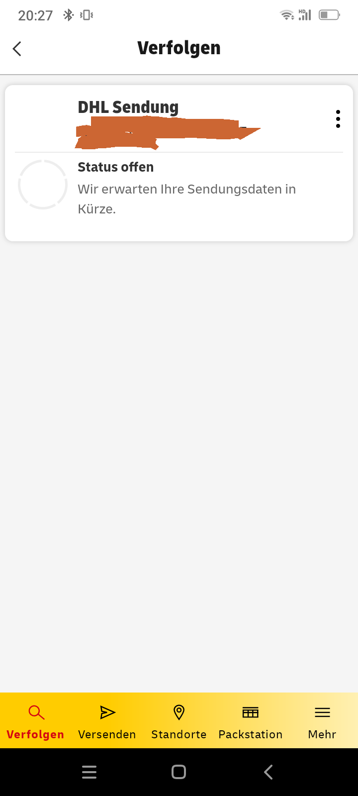 DHL Sendungsstatus offen? (Amazon, Post, Versand)