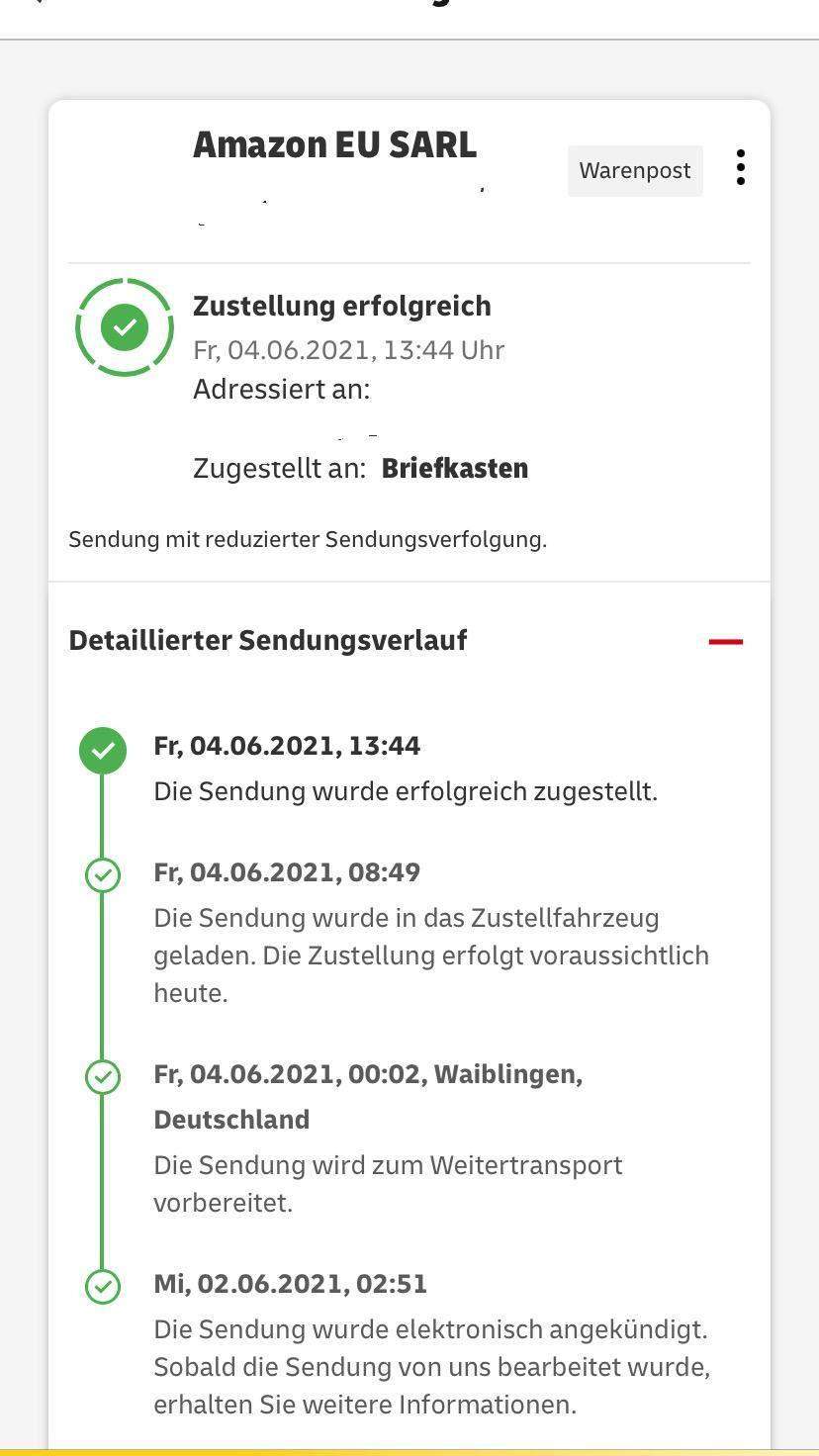DHL Warenpost Weitertransport? (Amazon, Post, Versand)