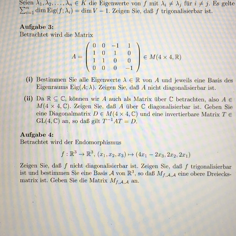 Diagonalmatrix und inverse Matrix bestimmen? (Schule ...