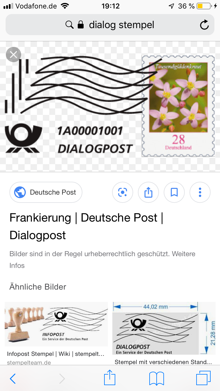 DialogPost stempel? (Post, Briefmarken, Poststempel)