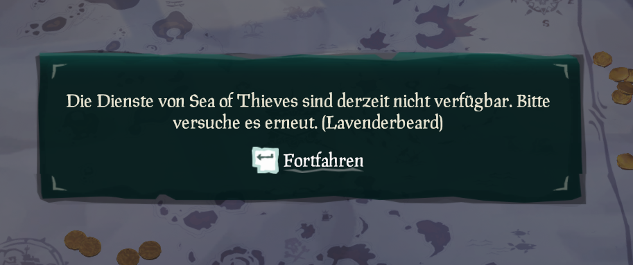 Die dienste von sea of thieves sind derzeit nicht verfügbar? (Computer