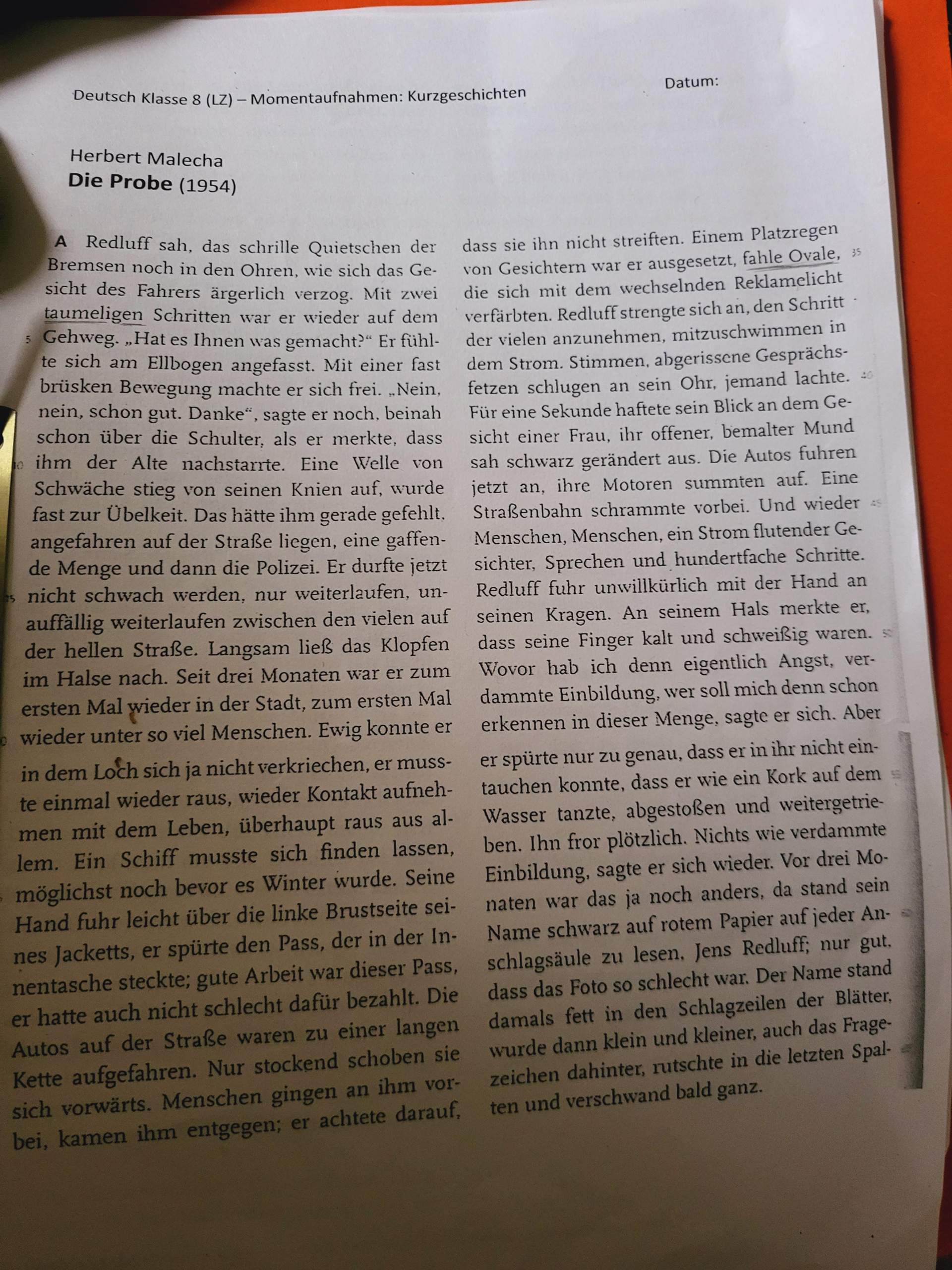 Die Probe von Herbert Malecha Warum fühlt sich Redluff wie ein Kork auf ...