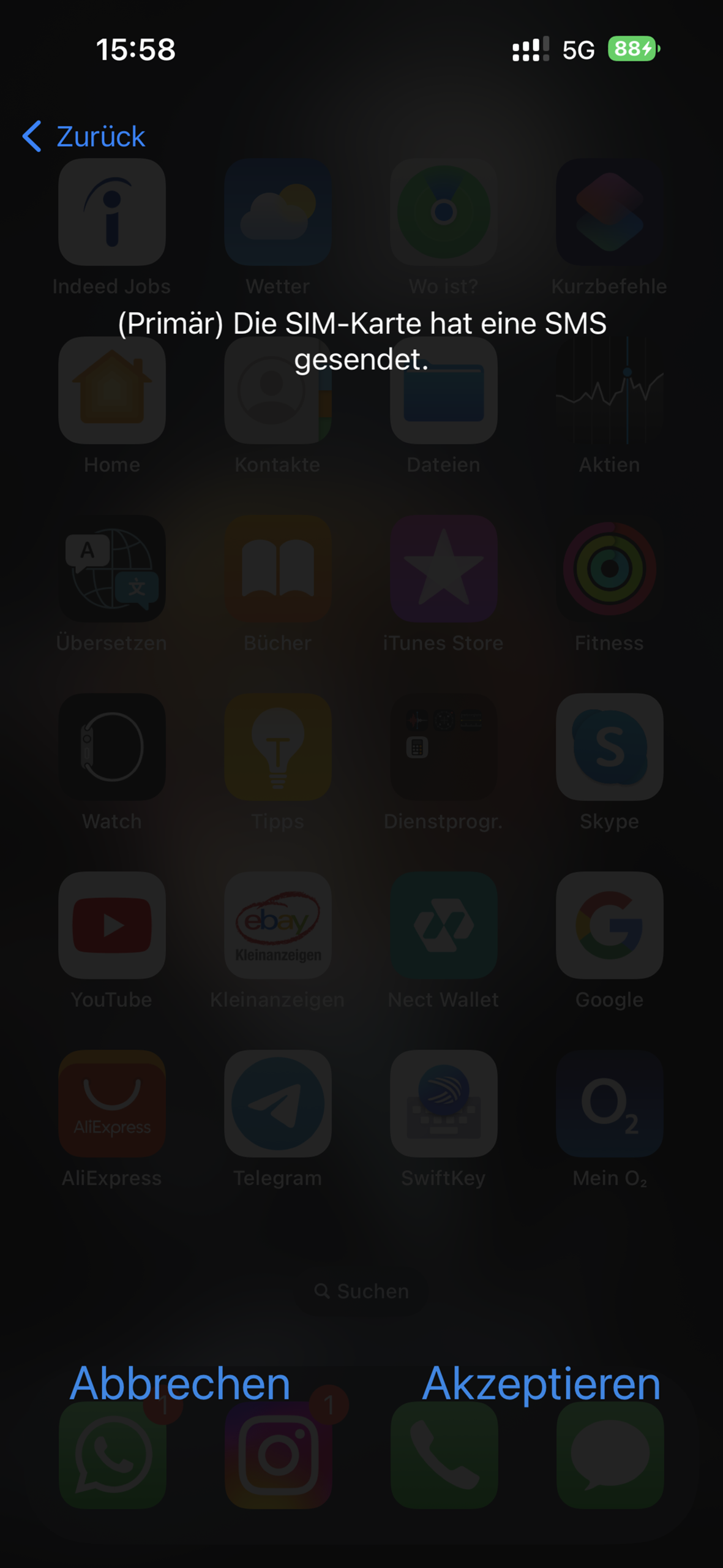 Iphone Die Sim Karte Hat Eine Sms Gesendet "Die SIM-Karte hat eine SMS versendet" alle paar Sekunden, fix