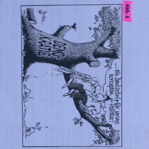 Ist diese Deutung der Karikatur so richtig? (Politik, Interpretation