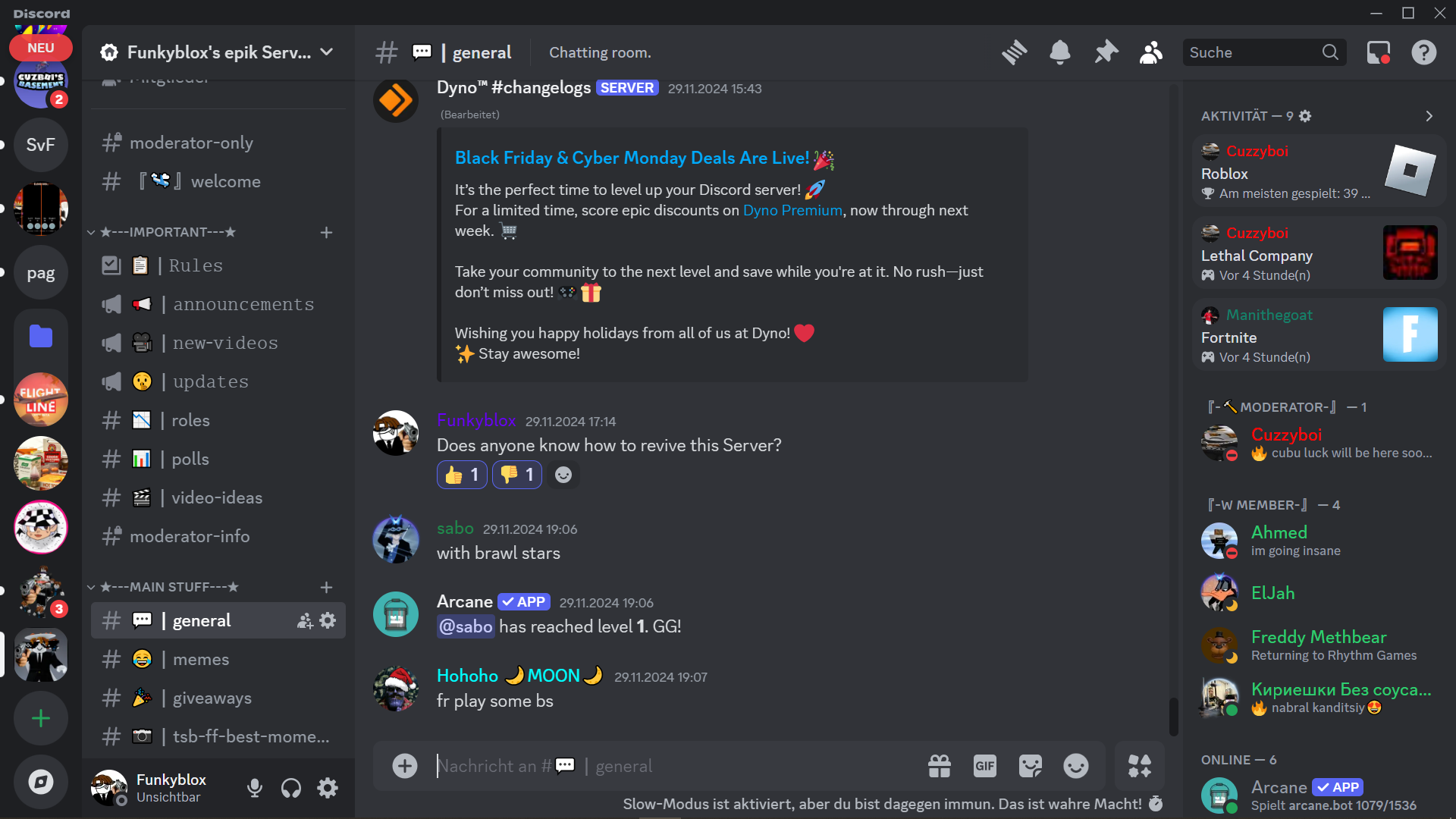 Discord server ist tot auch wenn es gut aussieht? (Roblox, dead, Inaktiv)
