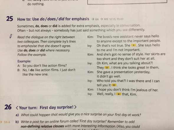 Do / does / did für emphasis Korrektur? (Sprache, Englisch)