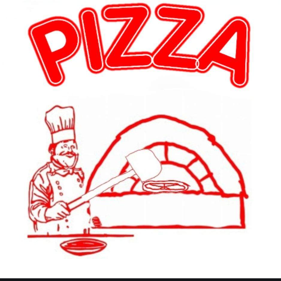 Dönermann logo, aber es ist ein Pizzabäcker (Pizza, Döner, Dönerladen)
