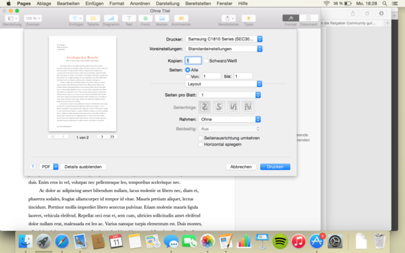 Doppelseitig Drucken Unter Pages Macbook Drucker Dokumente