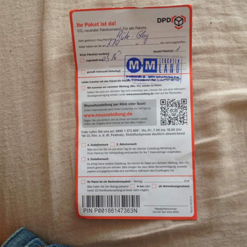 Dpd Paket abholschein (Post, Versand)