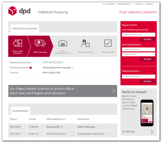 DPD: wann kommt die Sendung an? (Bestellung, Paketdienst)