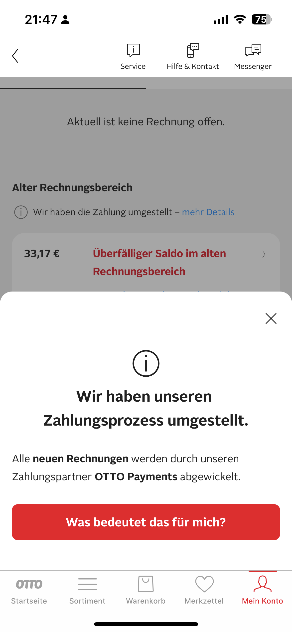 Dringend Hilfe weiß nicht mehr weiter? (Bestellung, Rechnung, Otto)