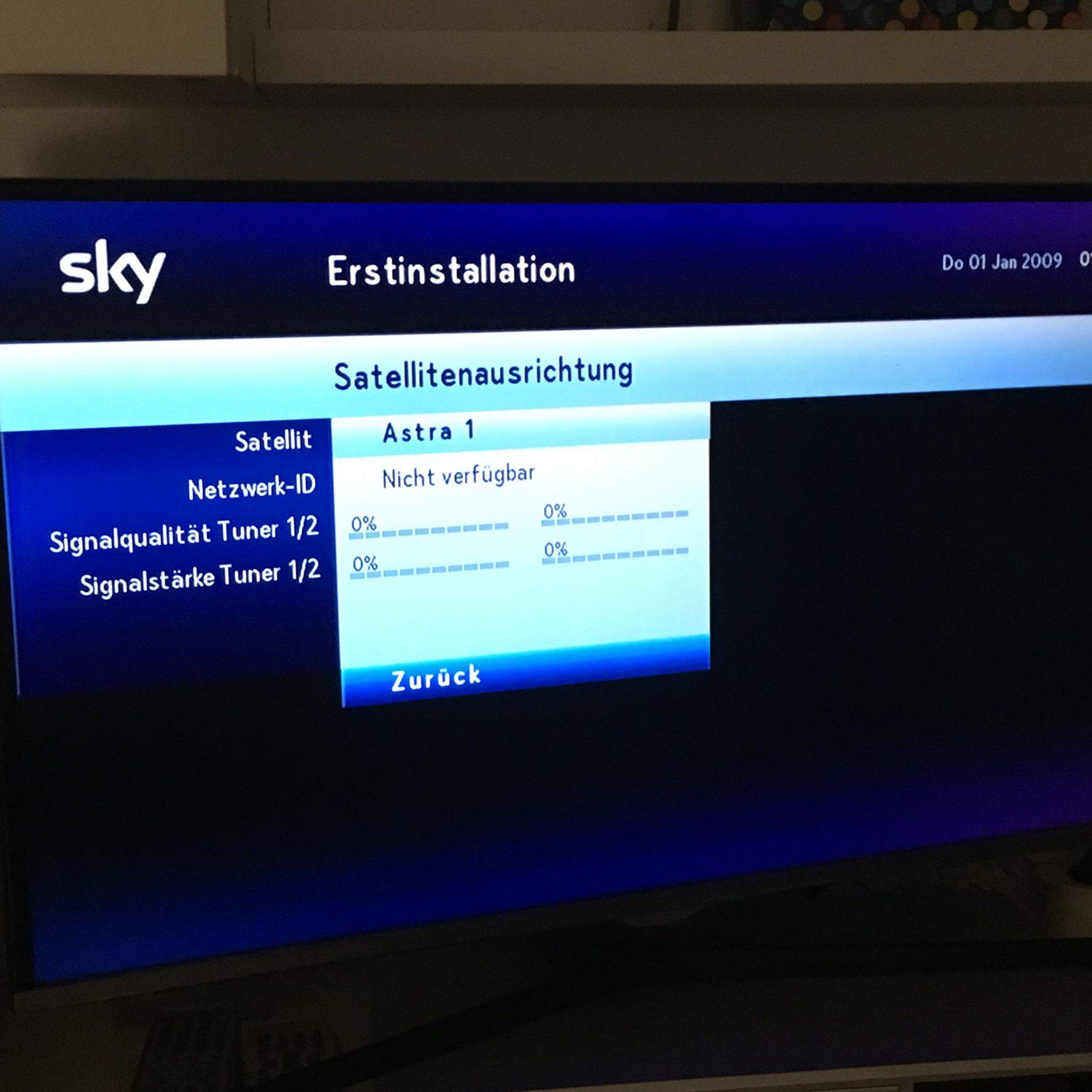 Dringend. Sky Receiver & Satellit Problem. Was mache ich falsch