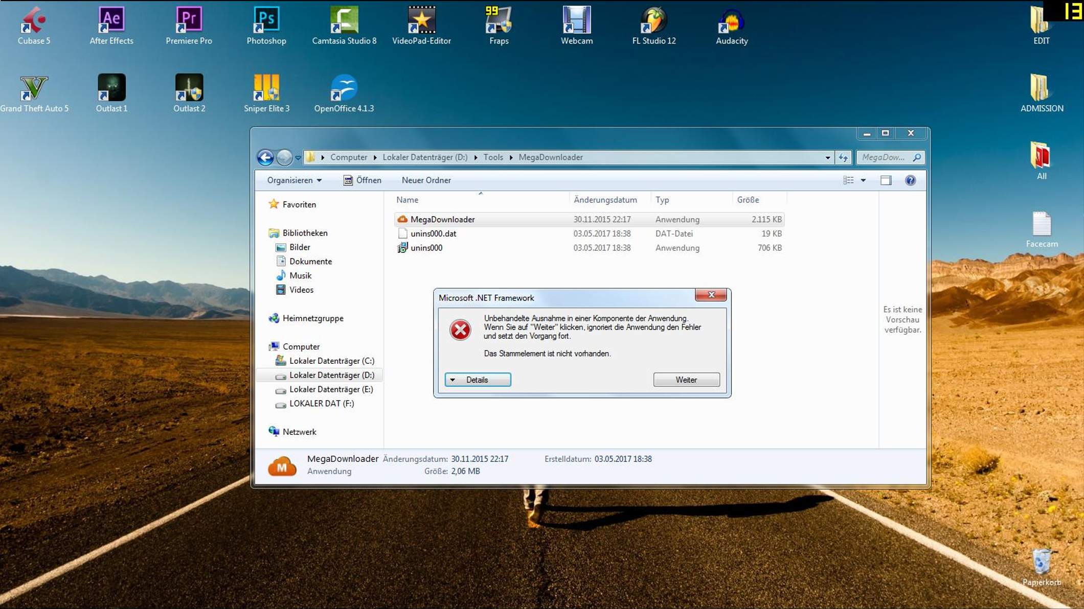Fehlermeldung Unbehandelte Ausnahme In Der Anwendung Windows 10 Dringendes Problem / Unbehandelte Ausnahme in einer Komponte der