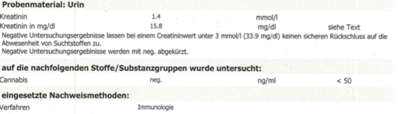 Drogenscreening Urinprobe Ergebnis Drogen Cannabis Gras Drogenscreening Urinprobe Ergebnis Drogen Cannabis Gras