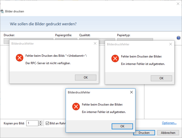 Fehlermeldung 1 - (Drucker, drucken, print-spooler)