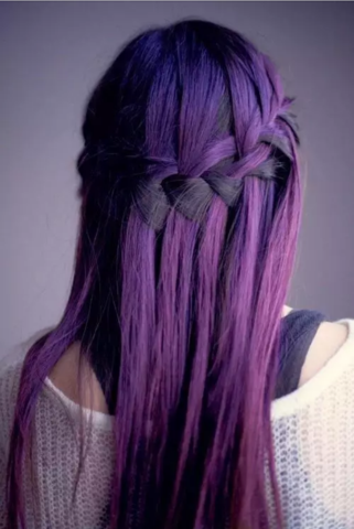 1. - (Haare, Haarfarbe, lila)