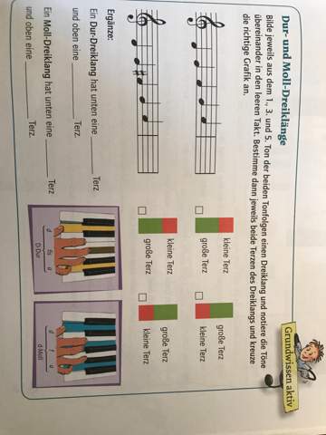 Dur Und Moll Dreiklange Schule Musik Noten Dur Und Moll Dreiklange Schule Musik Noten