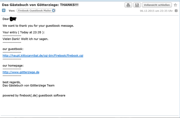 Email - (Email, Gästebuch, unseriös)