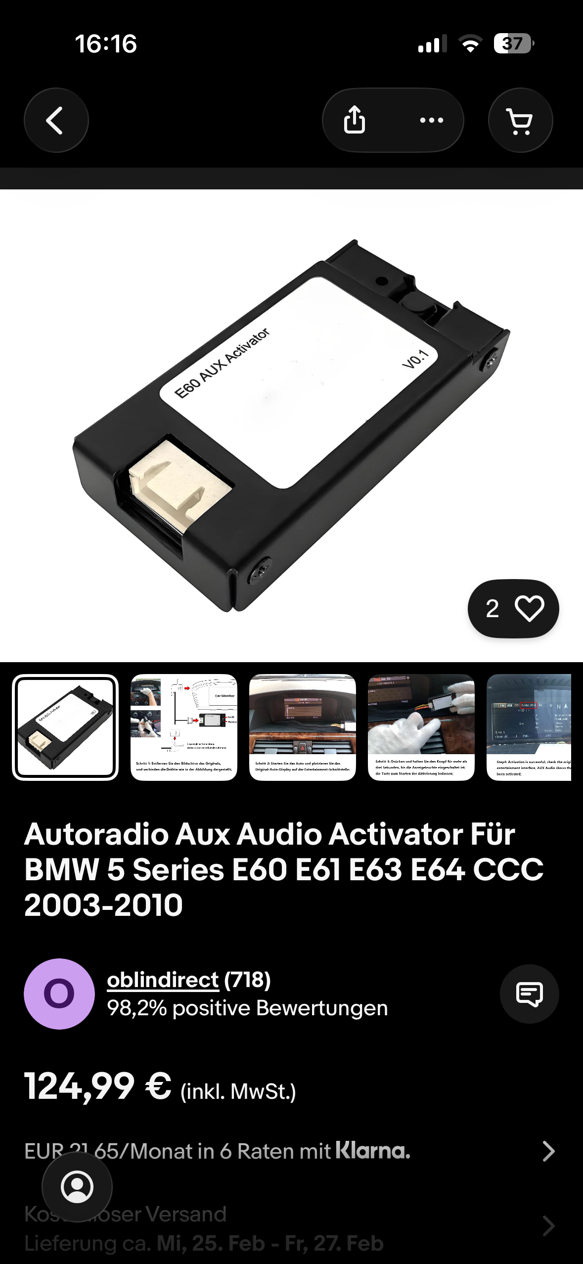 E60 bj 2004 Bluetooth über aux? (Elektronik, BMW, Autoradio)