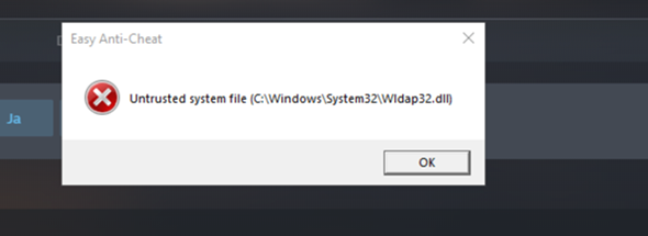 Easy Anti Cheat Erkennt Irgendwie Einen Fehler Beim Starten Eines Spiels Computer Pc Technik