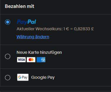 Ebay - Bezahlung nur Paypal möglich / 1 Cent zu wenig / Wechselkurs?