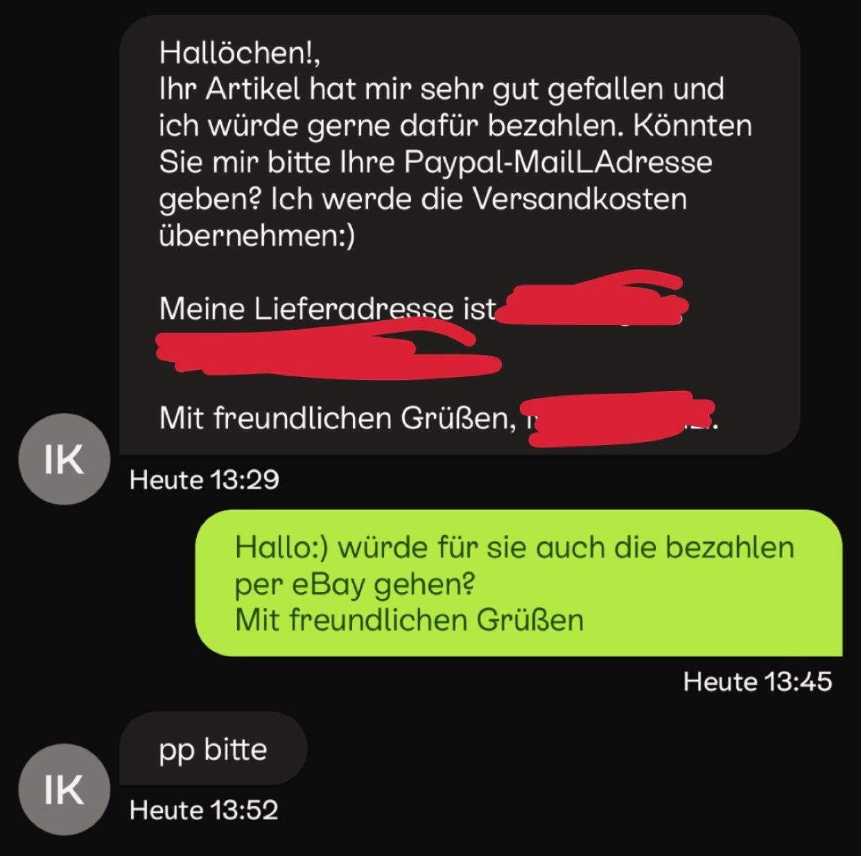EBay betrug? (PayPal, Kleinanzeigen)
