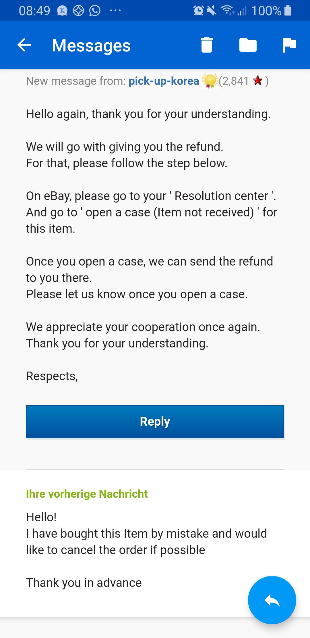 Ebay Kauf Abbrechen Nach 1 Monat Englisch Stornierung