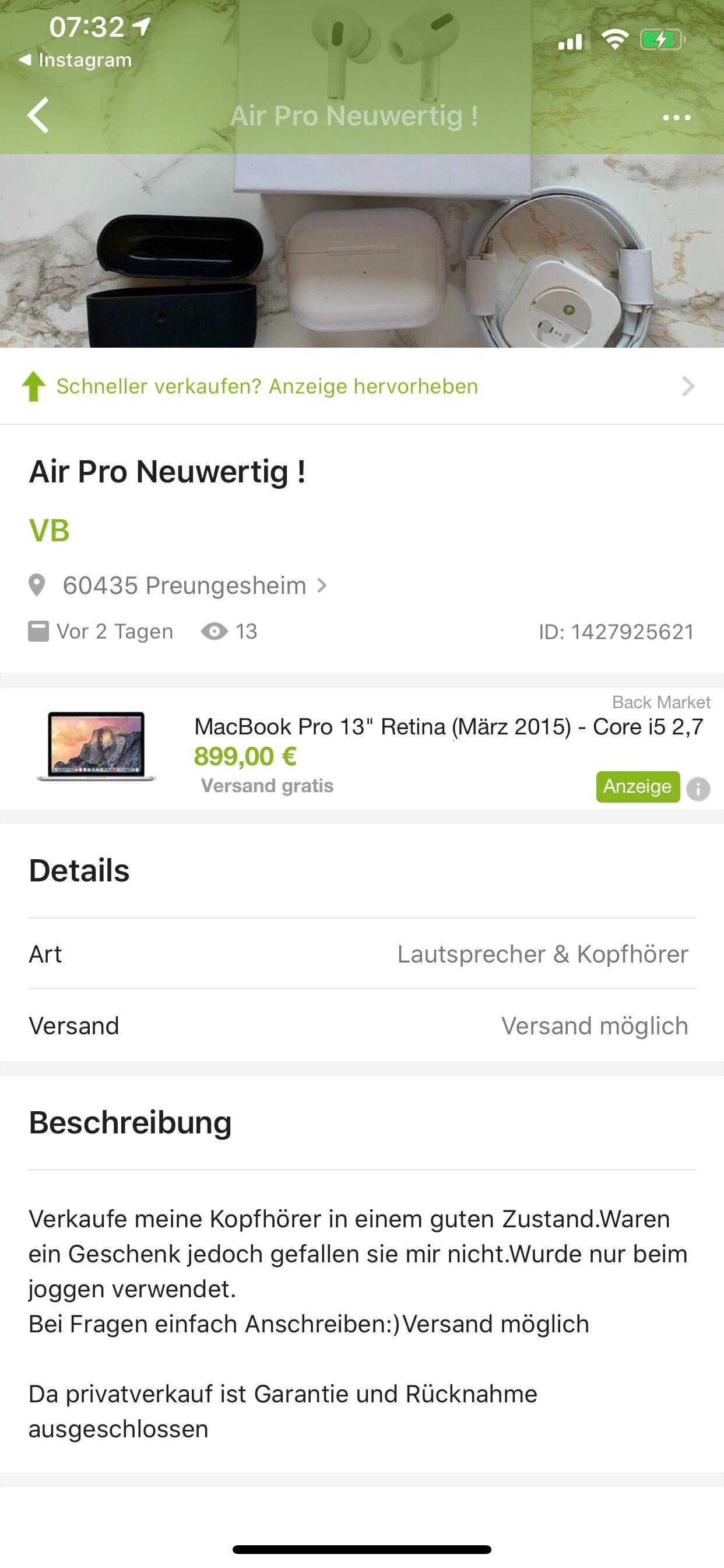 Ebay Verkauf Airpods Pro Fake Verkaufen Ebay Kleinanzeigen