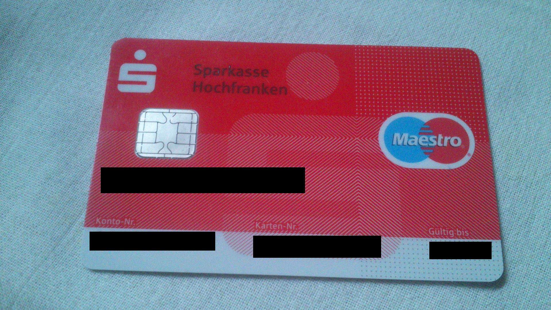 EC-Karte oder Girokarte (Sparkasse) EC-Karte oder Girokarte (Sparkasse)