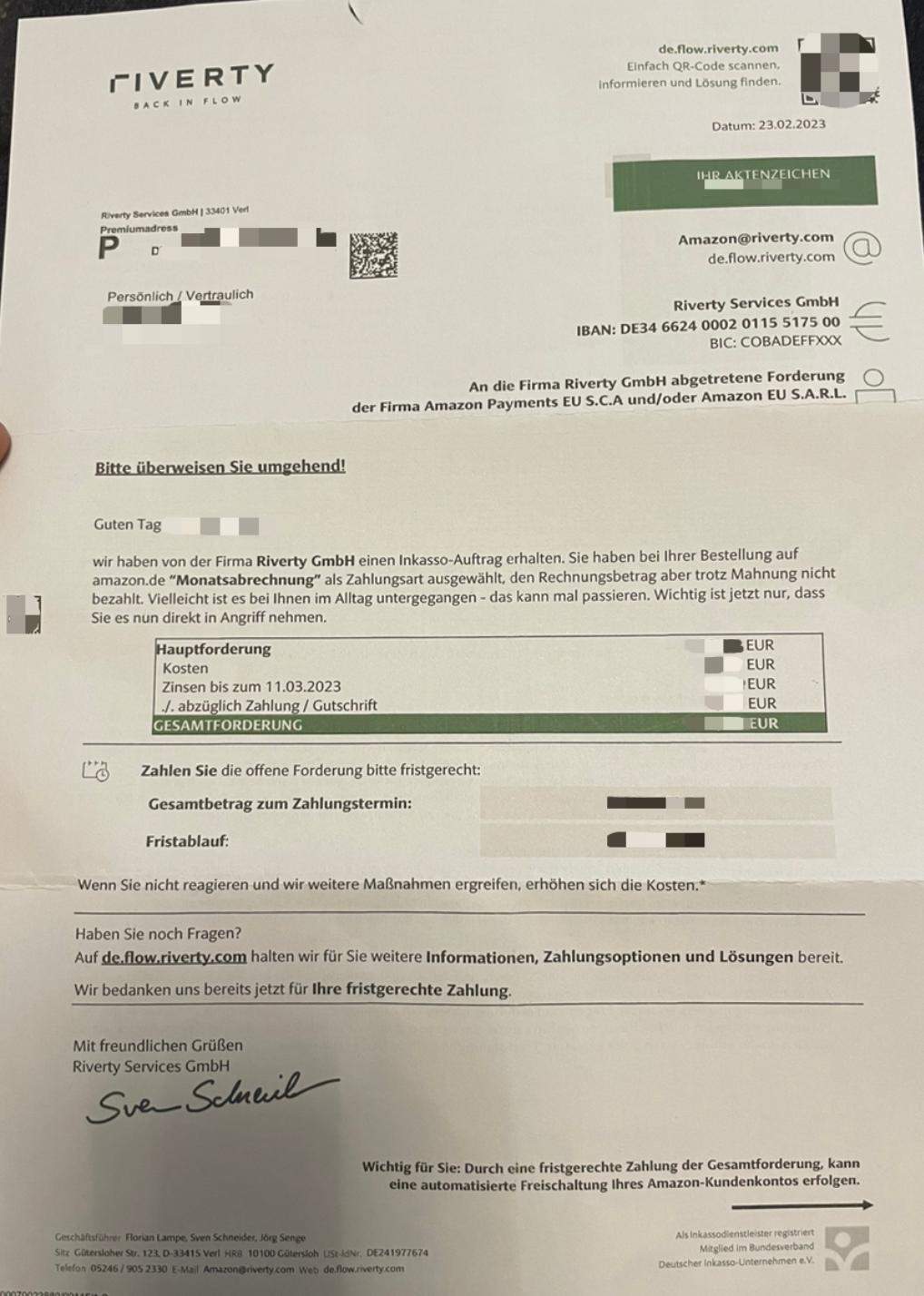 Echte Seriöse seite Riverty Back in Flow? (Amazon, Bestellung, Betrug)