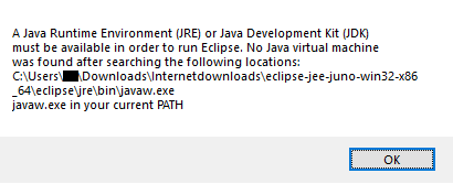 eclipse mac version 1.6.0_65 of the jvm is not suitable for this product
