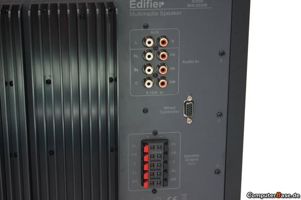 Rückseite des Edifier S550 - (Sound, Lautsprecher, Anlage)