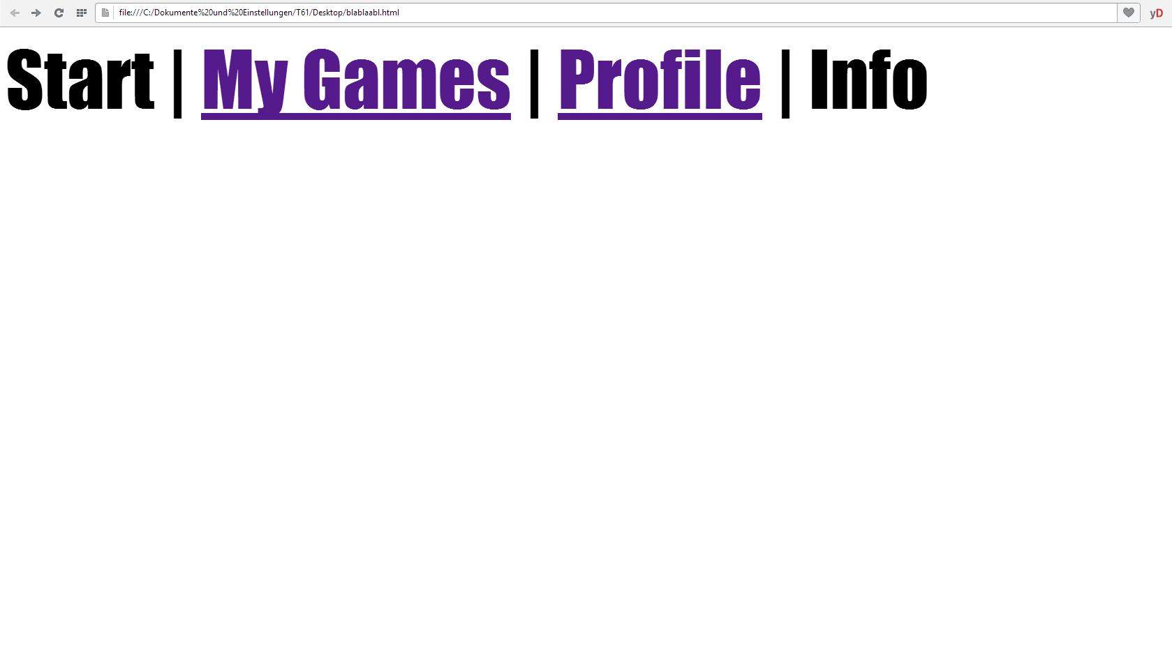 eigener HTML Code funktioniert nicht in normal Was tun