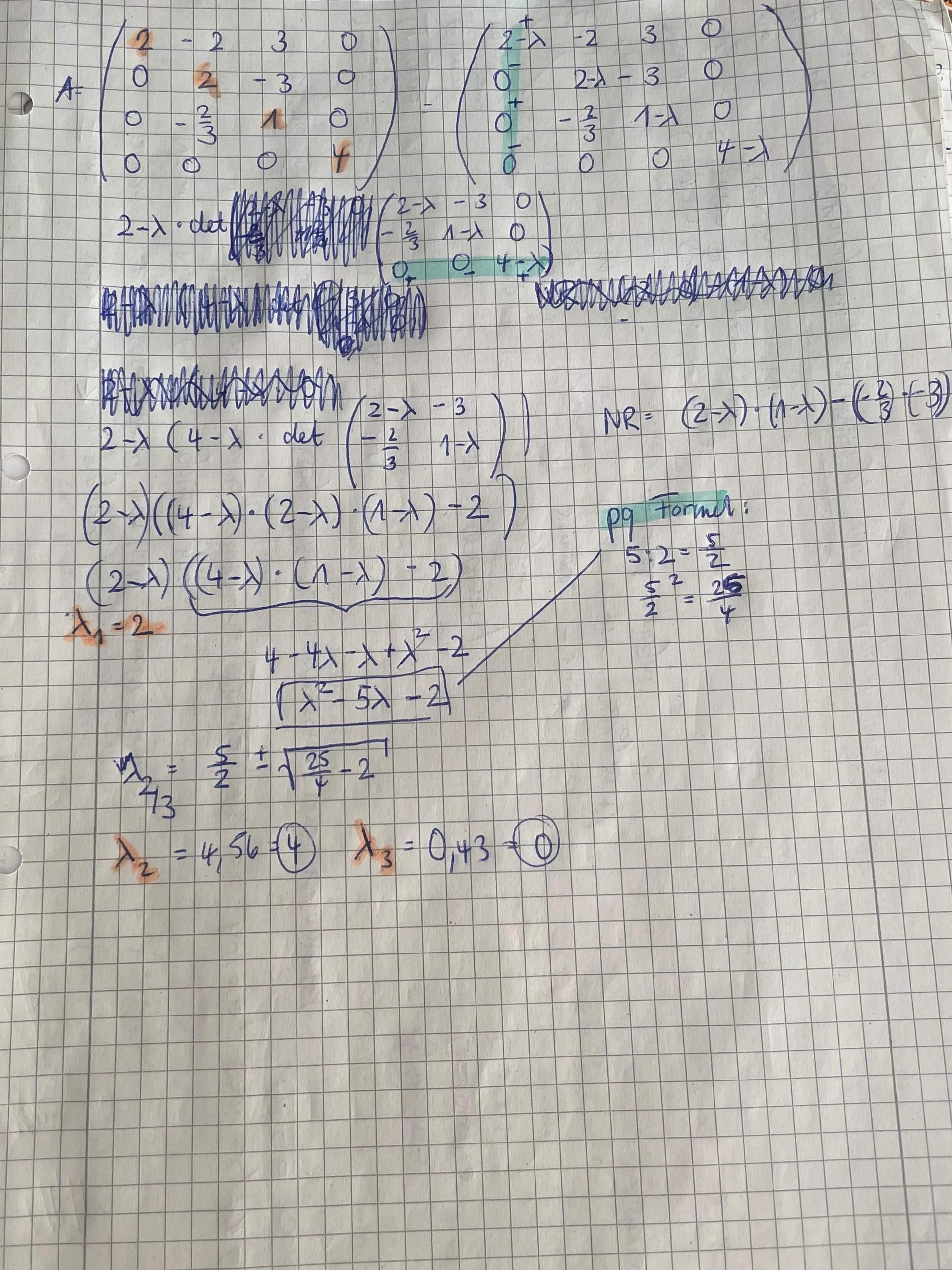 Eigenwerte berechnen Matrix? (rechnen, Funktion, Gleichungen)