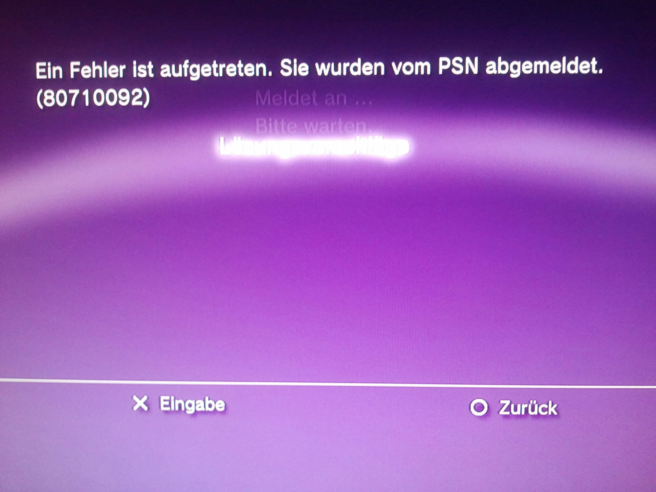 Ein Fehler Ist Aufgetreten Sie Wurden Vom Psn Abgemeldet 8002a224