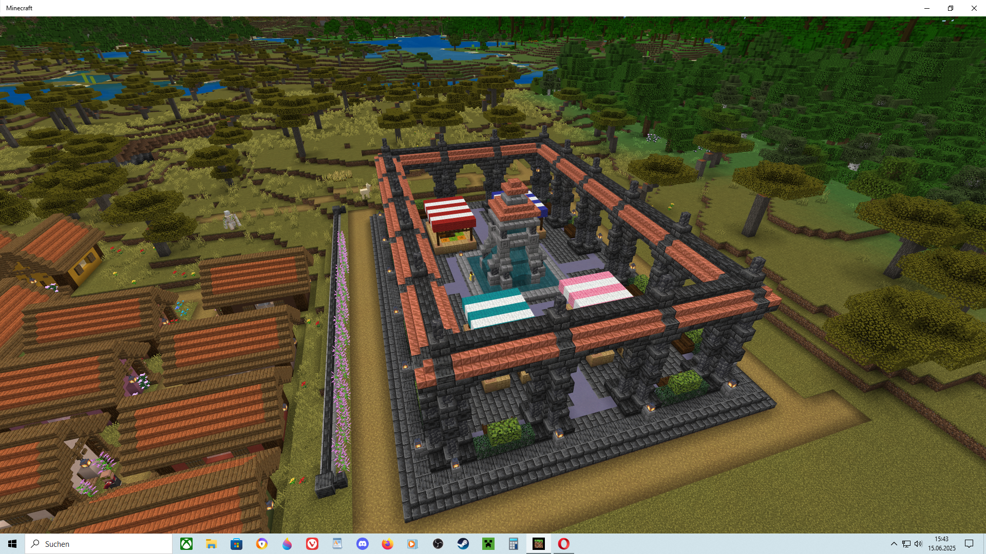 Ein prächtiger Basar für mein Buntheim (Minecraft, bauwerke)
