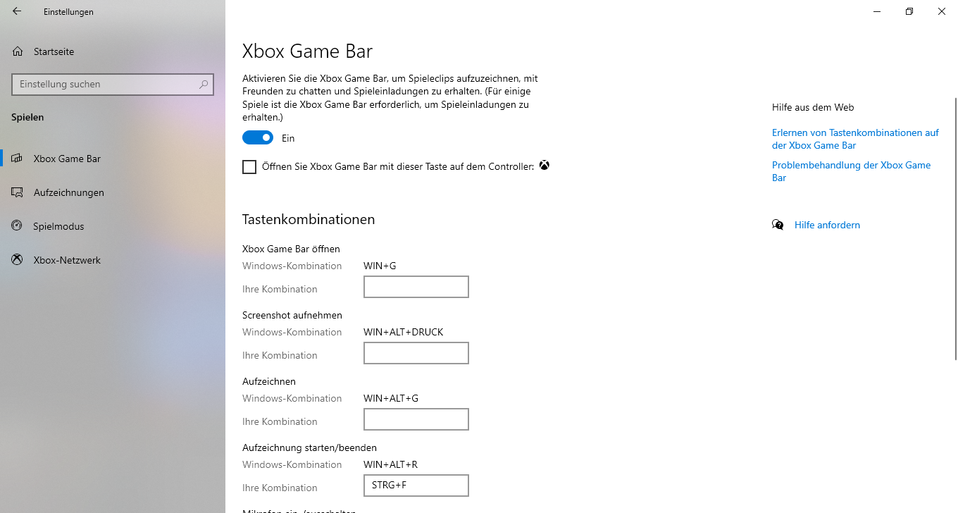 Java Menu On Xbox Eine frage zu xbox game bar? (Windows 10, Minecraft Java Edition)