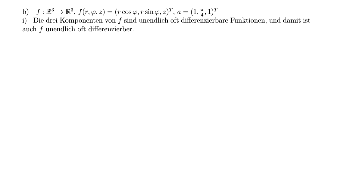Eine Funktion ist unendlich oft differenzierbar? (Mathematik)